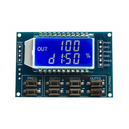 Générateur de Signal PWM à 3 canaux, fréquence 1Hz-150KHz, Duty Cycle 0 -100, compteur réglable avec écran LCD