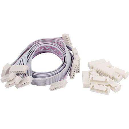 Cable 8P double connecteur femelle nappe 30cm  XH2.54
