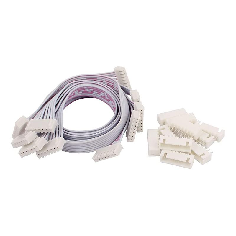 Cable 7P double connecteur femelle nappe 30cm XH2.54