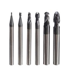 HRC45 Ball Nose End Mill Nitrogen Coated Milling Cutter Set CNC Tool