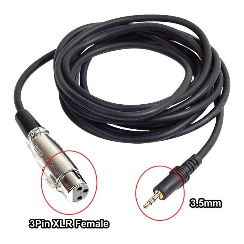 XLR – câble de Microphone 3 broches femelle à 3.5mm