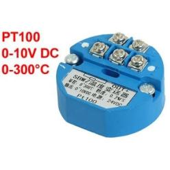 Module Transmetteur Température PT100 0-300C 0-10V DC 24V