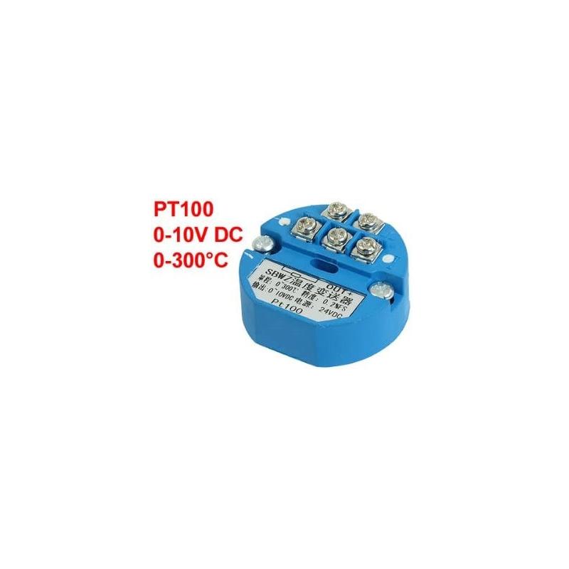 Module Transmetteur Température PT100 0-300C 0-10V DC 24V