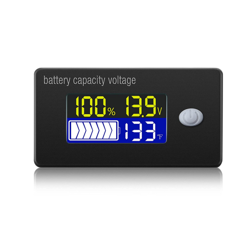 Battery indicateur Capacity Voltage Meter with Alarm and External Temperature Sensor