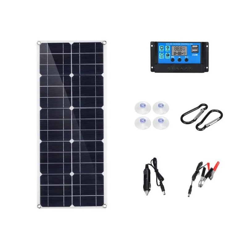 Kit Panneau solaire Flexible 100W 12V Double DC 12V et 5V