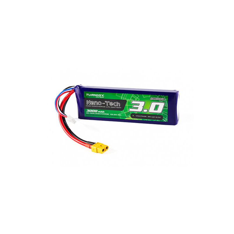 Batterie LIPO NANO-TECH 3000mAh 3S 11.1V 30~60C XT60