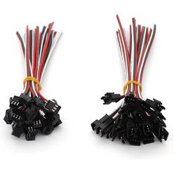 Cable connecteur JST 3PIN male et femelle 10cm pour ruban LED WS2811 WS2812B SK6812