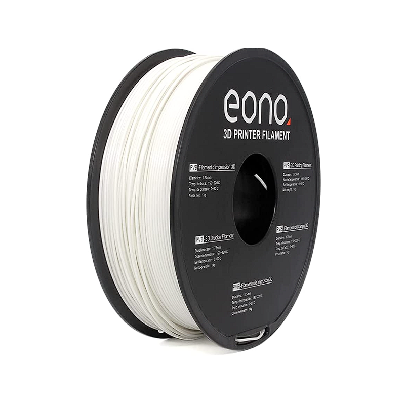 Filament Eono PVB 3D Filament Blanc 1.75mm 1kg