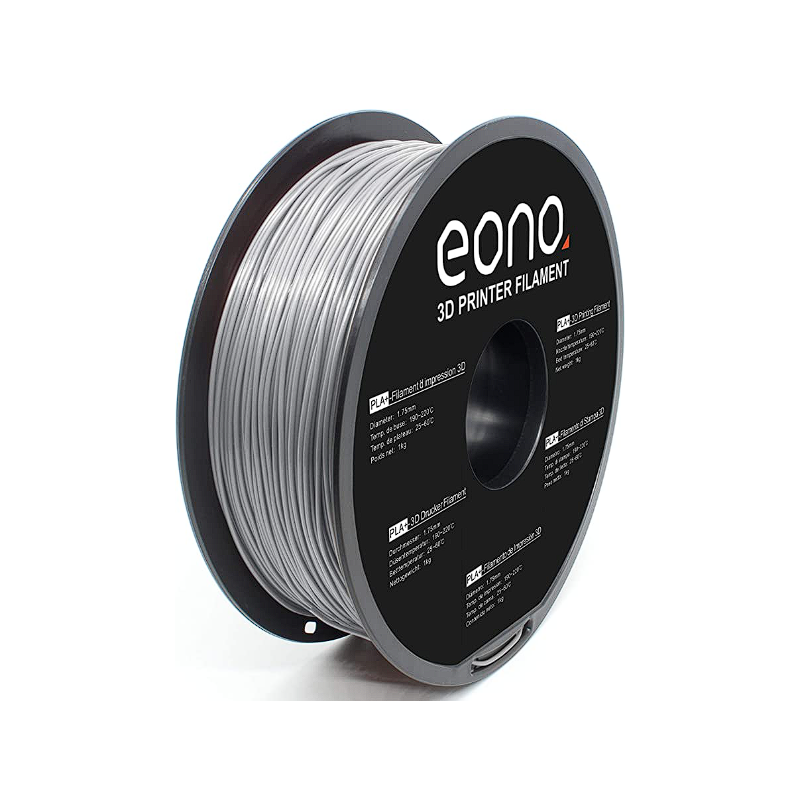 Filament Eono PLA+ 3D Filament GRIS 1.75mm 1kg