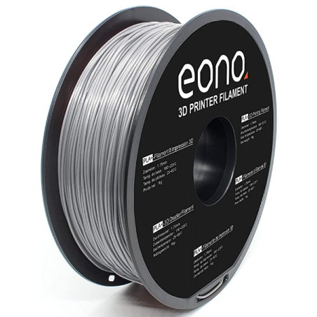 Filament Eono PLA+ 3D Filament GRIS 1.75mm 1kg