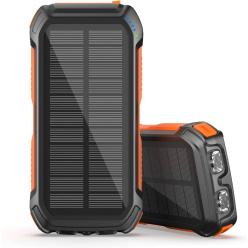 Chargeur Solaire 26800mAh, Solar Power Bank (5V / 3A) Sortie Charge Rapide