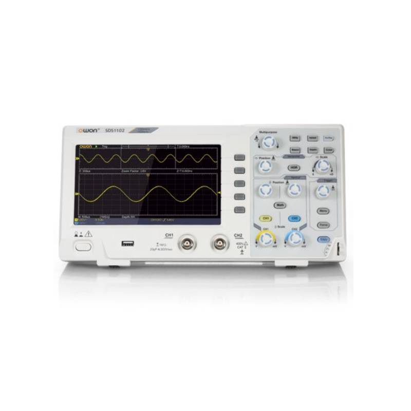 SDS1102 Oscilloscope numérique 2 Voies LCD 7" 100MHz 1GS/s
