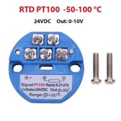 Module Transmetteur Température PT100 -50-100C 0-10V DC 24V