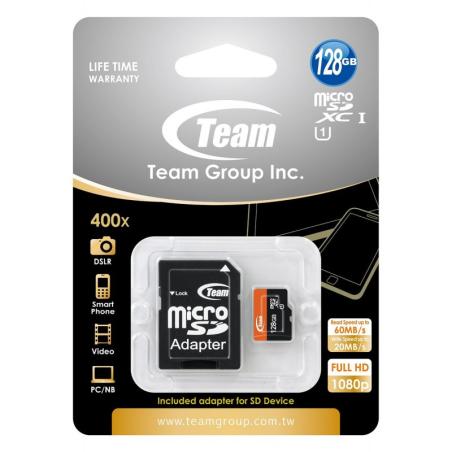 CARTE MÉMOIRE TEAM 128GB CLASS 10