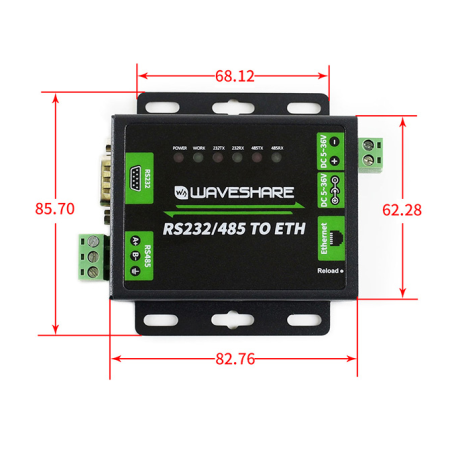 Convertisseur industriel RS232/RS485 vers Ethernet