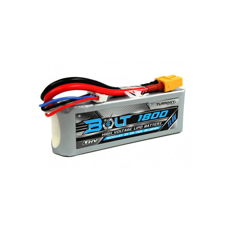 Batterie BOLT Turnigy 1800mAh 3S 65-130C Lipo Pack XT90