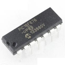 PIC16F676-I/P Microcontrôleurs 8 bits - MCU 1.75KB 64 RAM 12 I/O Ind Temp PDIP14
