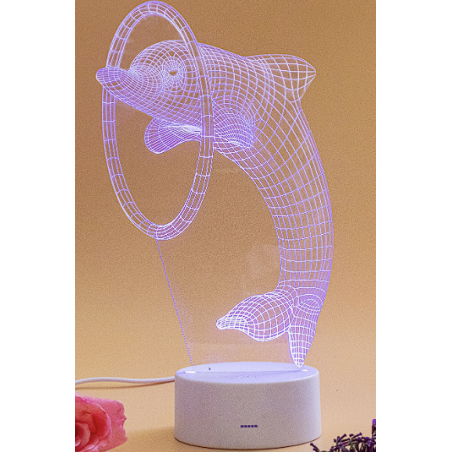 LAMPE DECORATIVE USB 3D MONO COULEUR