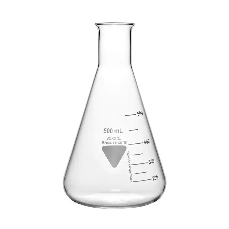 Fioles Erlenmeyer col étroit verre borosilicaté 3.3 500ml