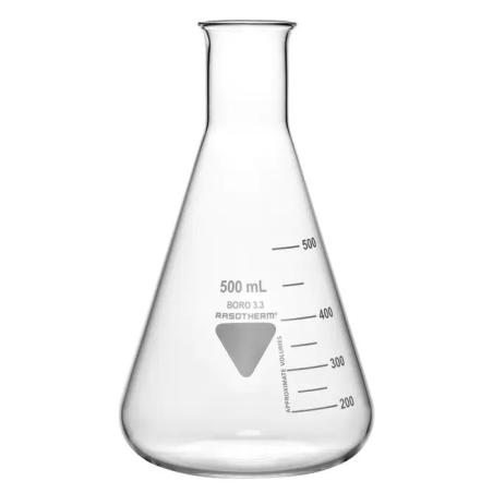 Fioles Erlenmeyer col étroit verre borosilicaté 3.3 500ml
